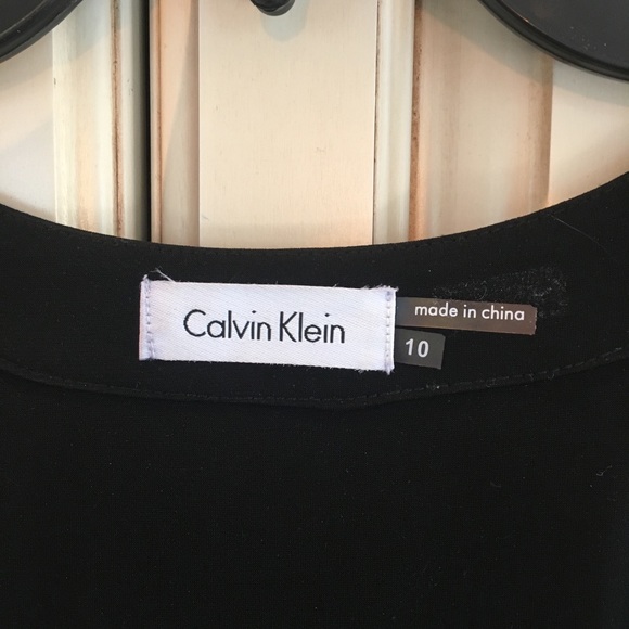 Black Cocktail Dress Calvin Klein Size 10 - Picture 3 of 4